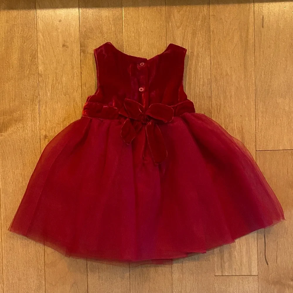 Gymboree Holiday Celebrations Red Velvet Holiday Dress 3-6 Months